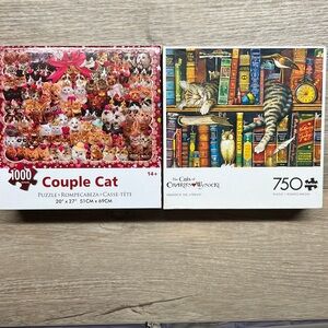 2 Cat Puzzles
Couple Cat Puzzle - 1000 PCs
The Cats of Charles Wysocki 750 pcs
